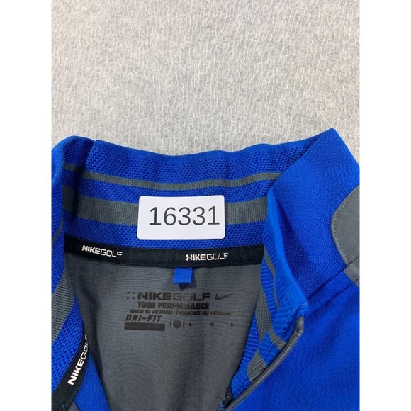 Nike Quarter Zip Long Sleeve Golf Pullover (Men's Large) Blue - Picture 4 of 12